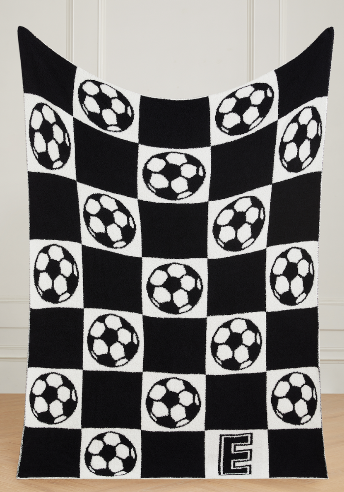 Varsity Collection: Soccer w/ Initial Buttery Blanket