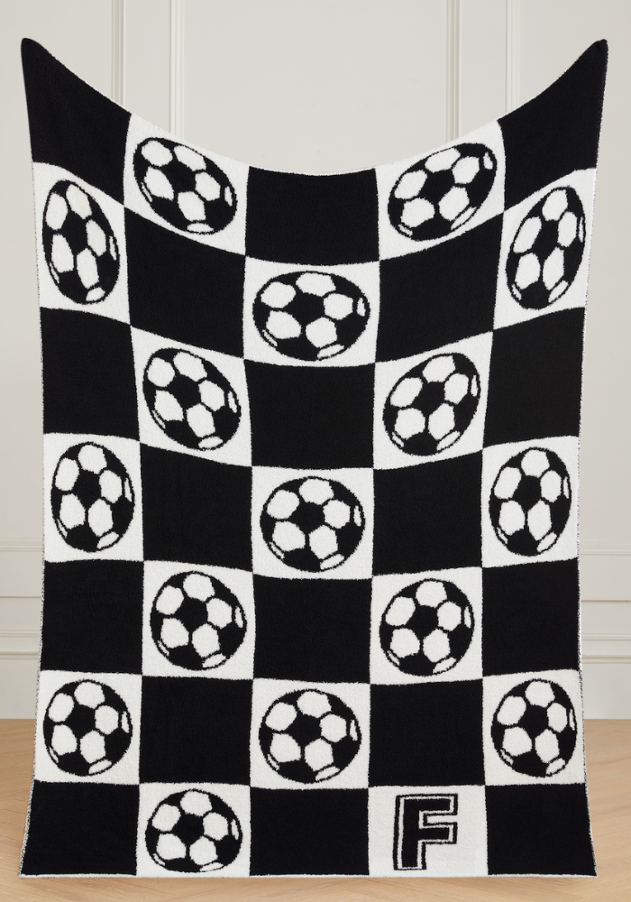 Varsity Collection: Soccer w/ Initial Buttery Blanket