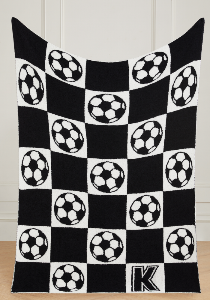 Varsity Collection: Soccer w/ Initial Buttery Blanket
