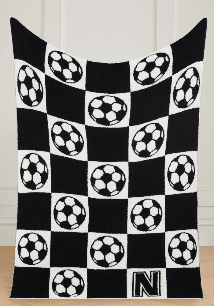 Varsity Collection: Soccer w/ Initial Buttery Blanket