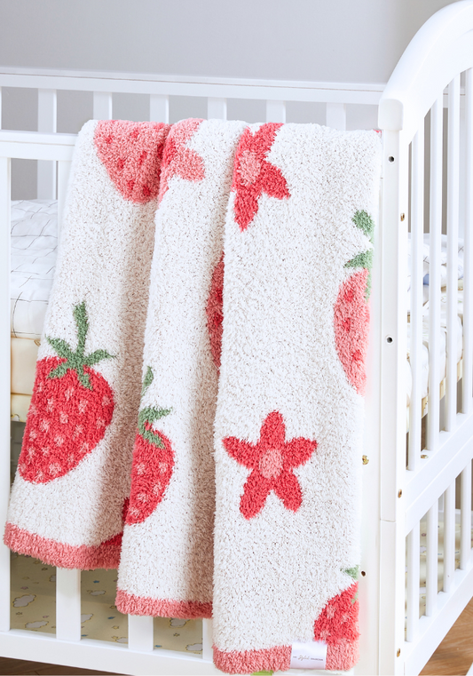 Strawberry + Daisy Buttery Blanket- Stroller Pre Order Nov 14th