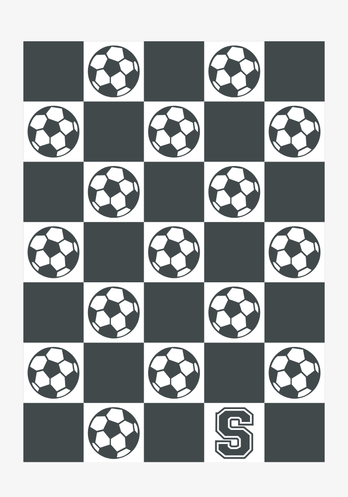 Varsity Collection: Soccer w/ Initial Buttery Blanket