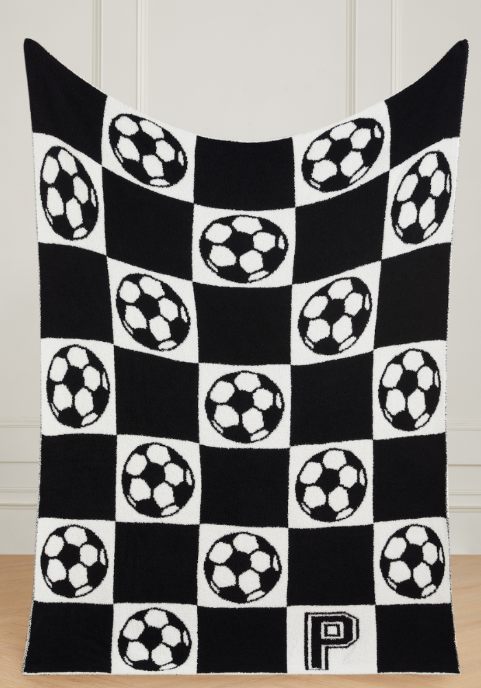Varsity Collection: Soccer w/ Initial Buttery Blanket