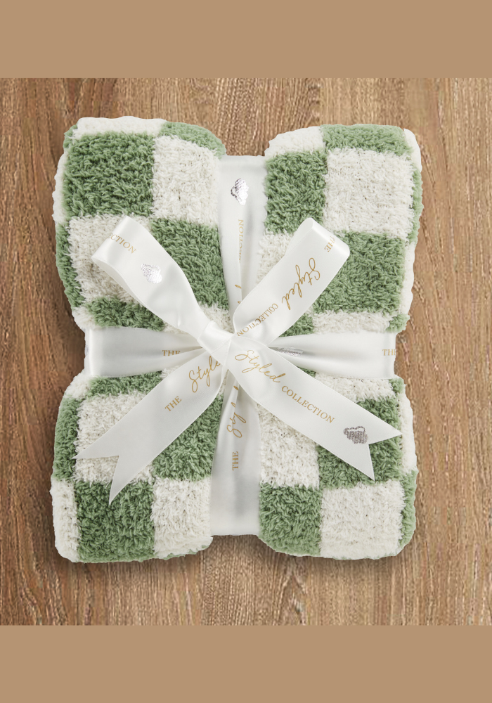 Checkered Stroller Buttery Blanket