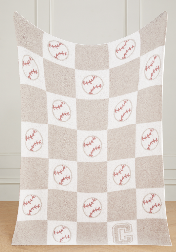 Varsity Collection: Baseball w/ Initial Buttery Blanket