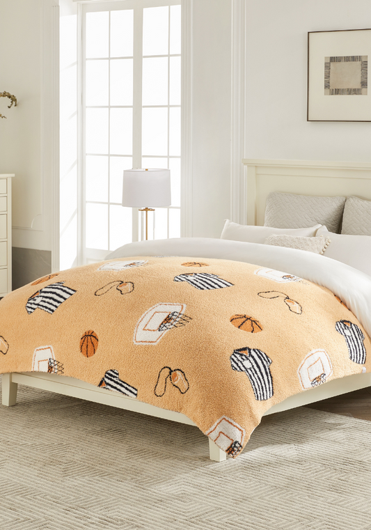 Basketball Graphics Buttery Blanket