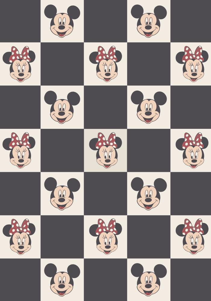 Mickey + Minnie Checkered