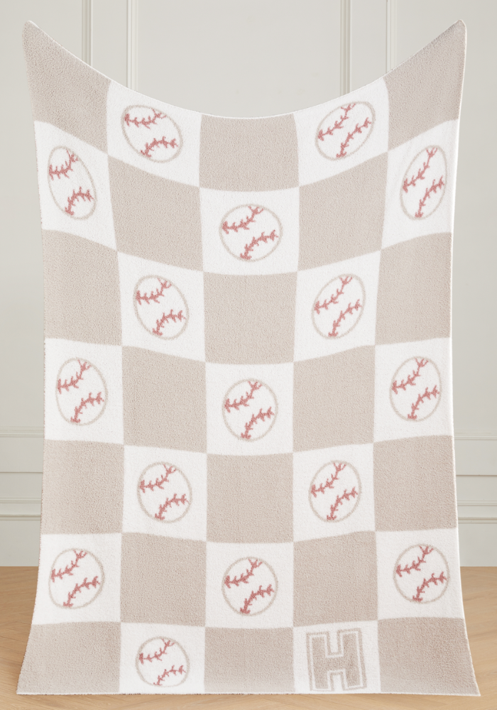 Varsity Collection: Baseball w/ Initial Buttery Blanket