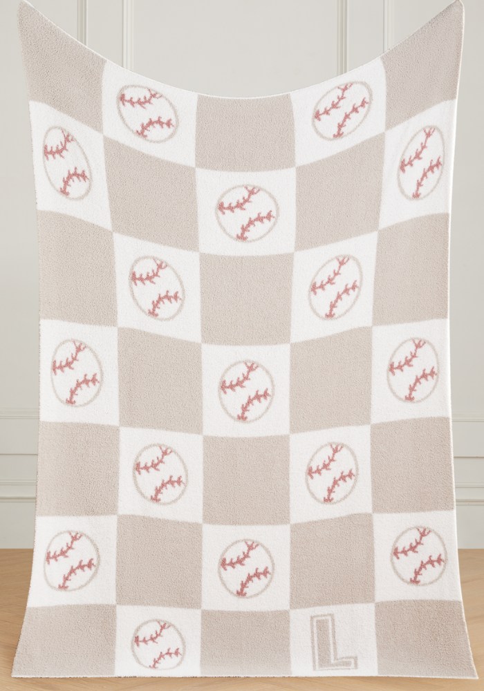 Varsity Collection: Baseball w/ Initial Buttery Blanket