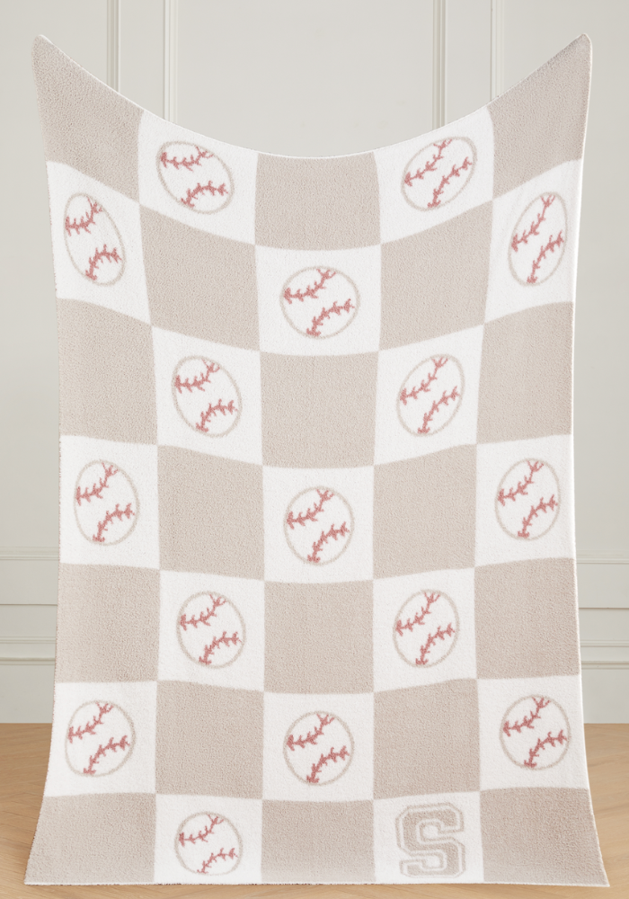 Varsity Collection: Baseball w/ Initial Buttery Blanket