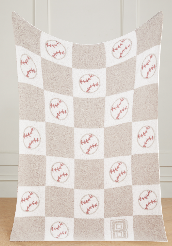 Varsity Collection: Baseball w/ Initial Buttery Blanket