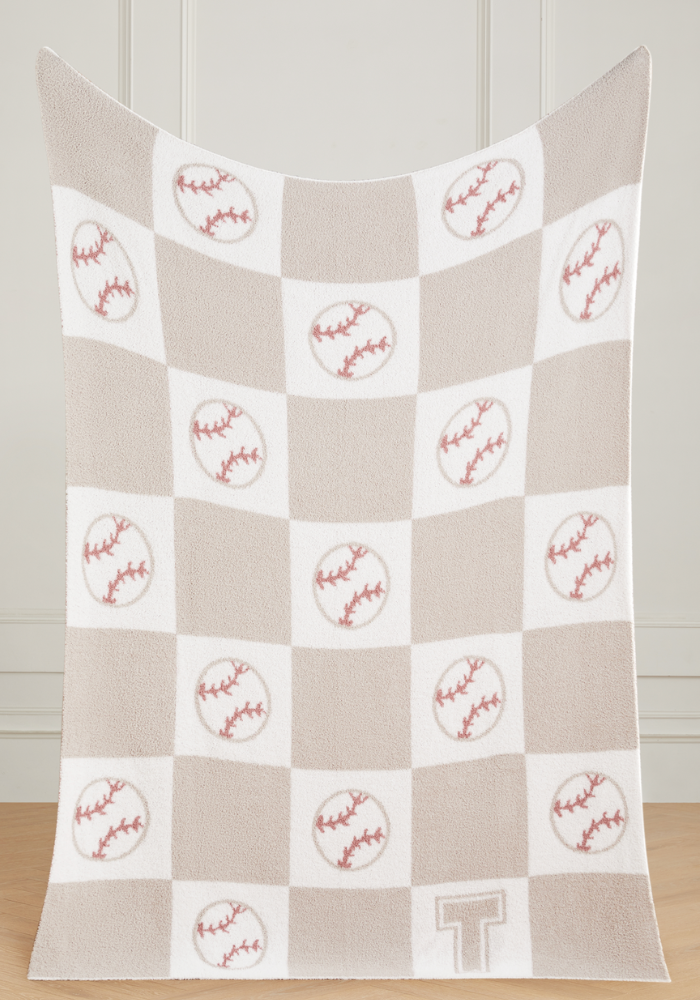 Varsity Collection: Baseball w/ Initial Buttery Blanket