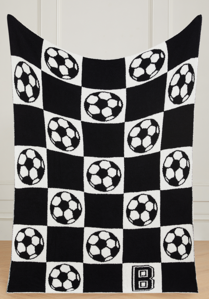Varsity Collection: Soccer w/ Initial Buttery Blanket