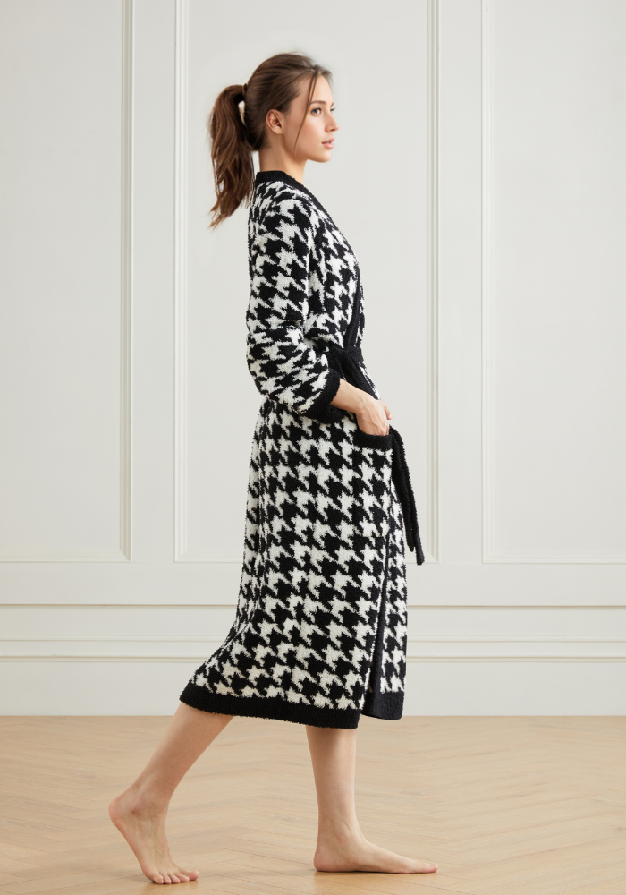 Houndstooth Buttery Robe