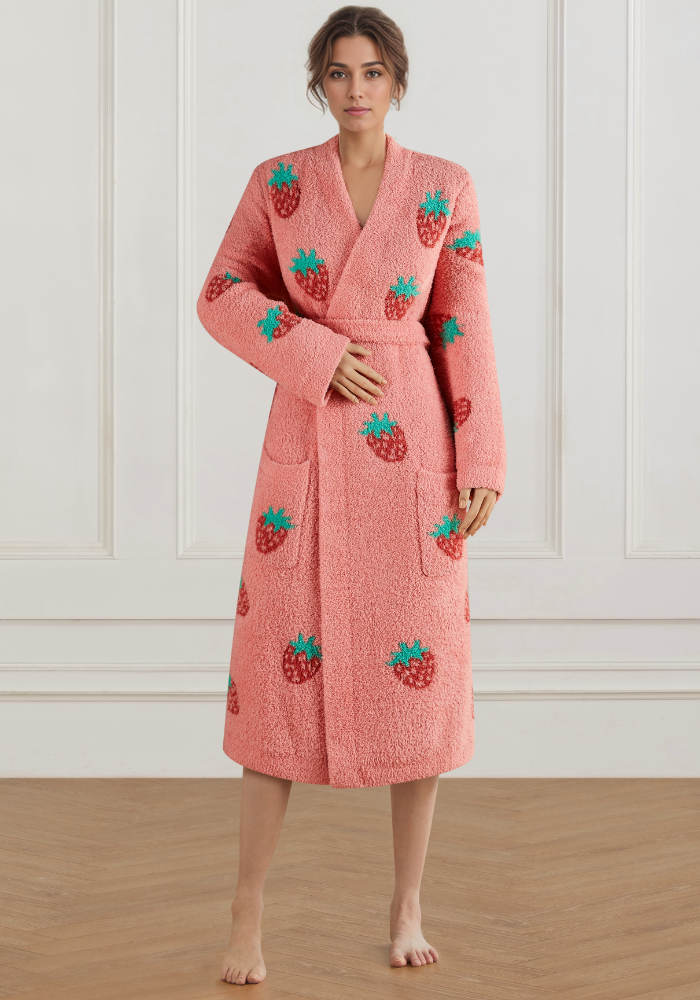 Strawberry Buttery Robe- Women's