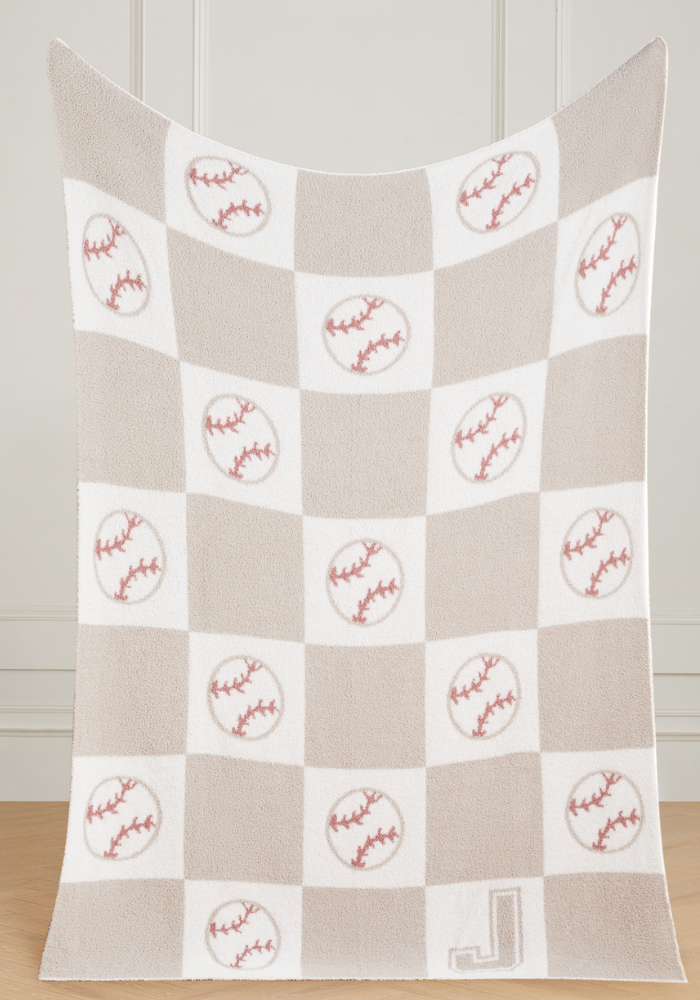 Varsity Collection: Baseball w/ Initial Buttery Blanket