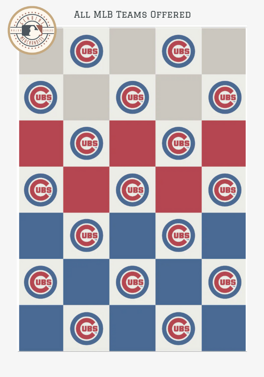 MLB Buttery Blanket- Ombre Check