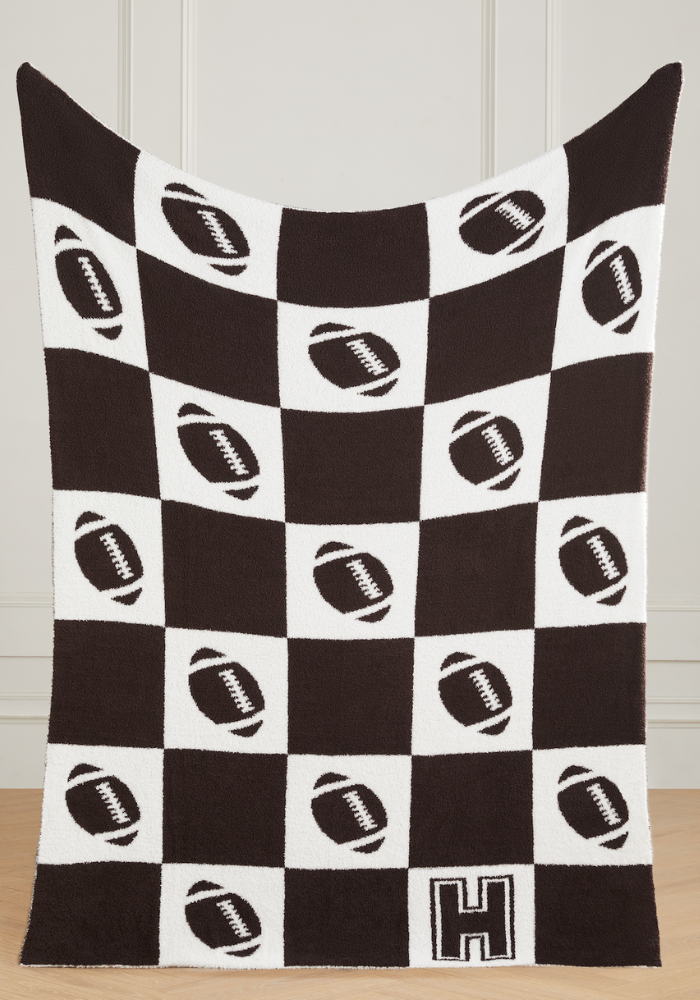 Varsity Collection: Football w/ Initial Buttery Blanket