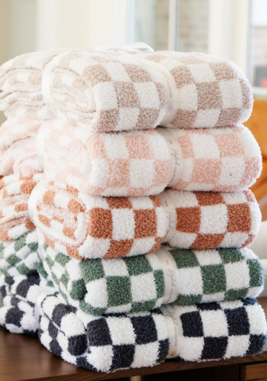 Checkered Buttery Blanket- Pre Order Nov 14th
