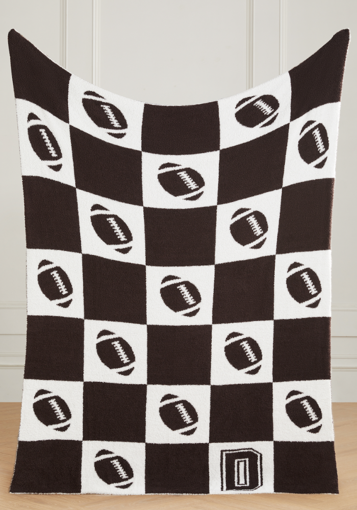 Varsity Collection: Football w/ Initial Buttery Blanket