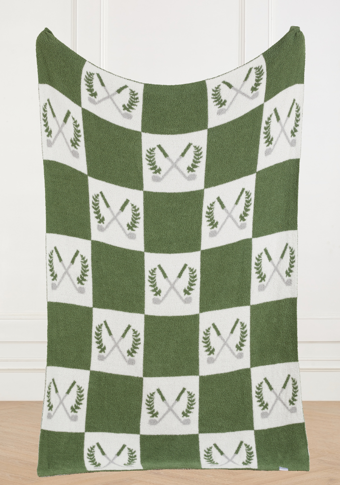 Golf Checkered Buttery Blanket