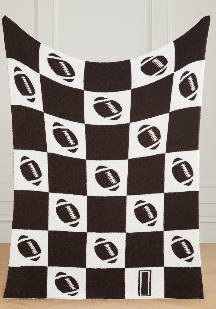 Varsity Collection: Football w/ Initial Buttery Blanket