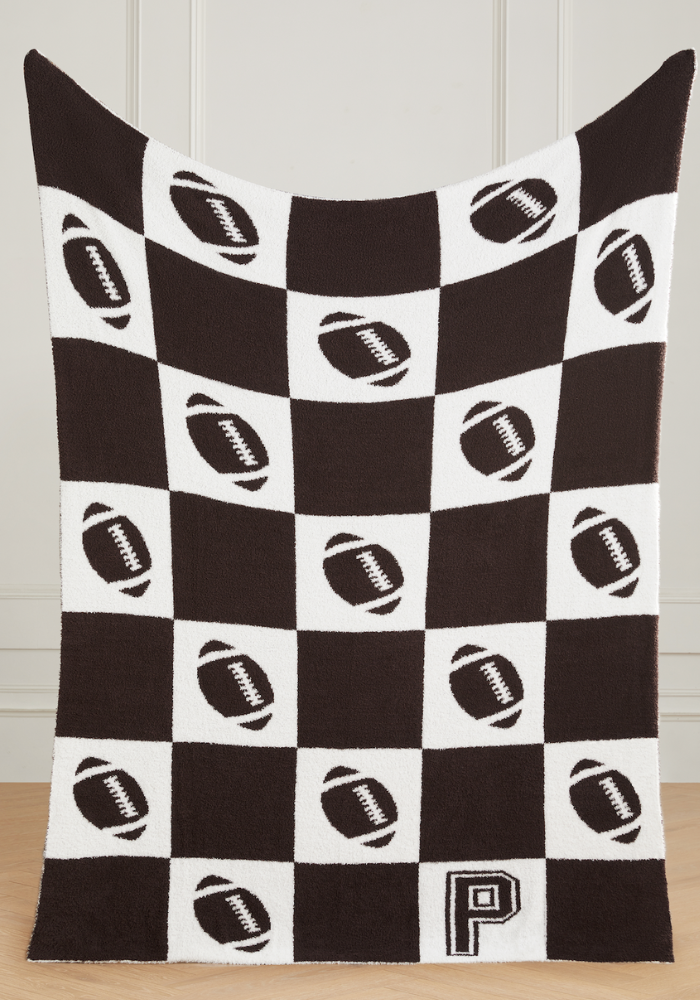 Varsity Collection: Football w/ Initial Buttery Blanket