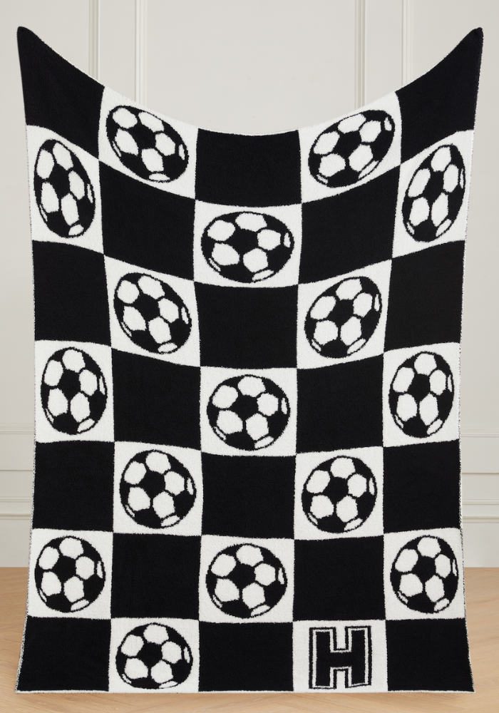 Varsity Collection: Soccer w/ Initial Buttery Blanket