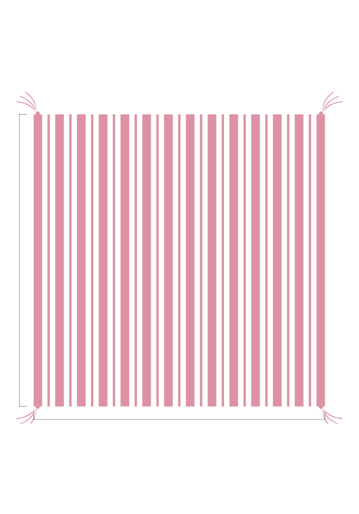 3D Stripe w/ Tassels- Receiving