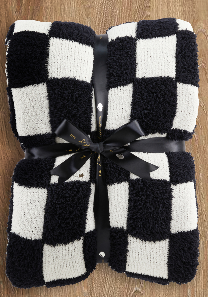 3D Checkered Buttery Blanket- Small Check
