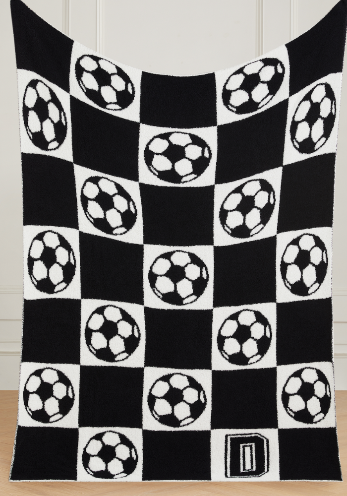 Varsity Collection: Soccer w/ Initial Buttery Blanket