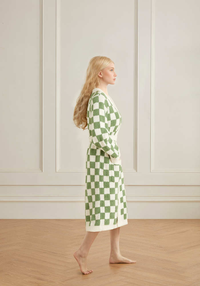 Checkered Buttery Robe- Colors
