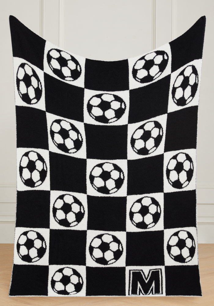 Varsity Collection: Soccer w/ Initial Buttery Blanket