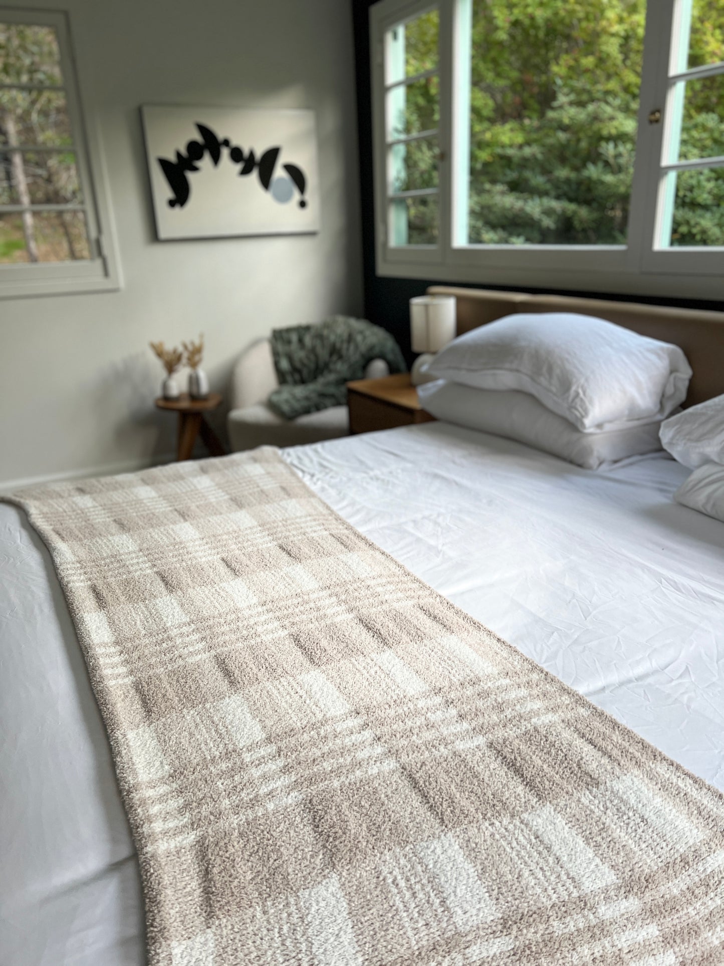 Windowpane Plaid Buttery Blanket