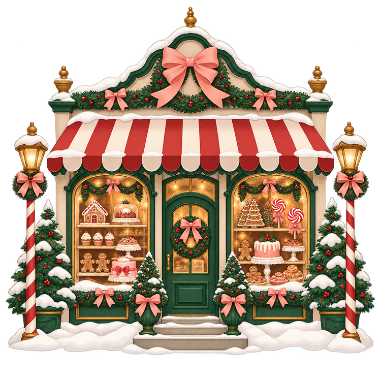 Candy Cane Lane Christmas bakery