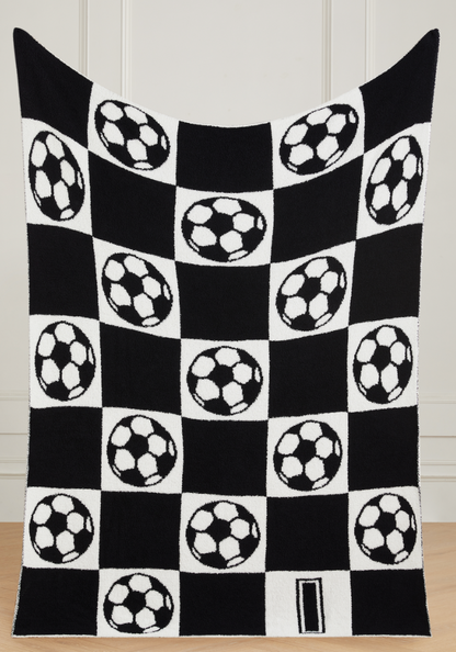 Varsity Collection: Soccer w/ Initial Buttery Blanket