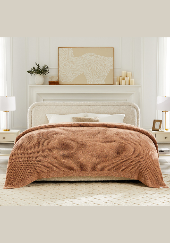 Waffle Knit Buttery Blanket- King Size