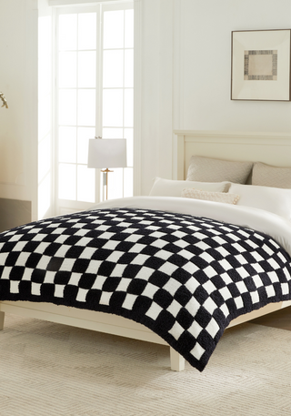 3D Checkered Buttery Blanket- Small Check