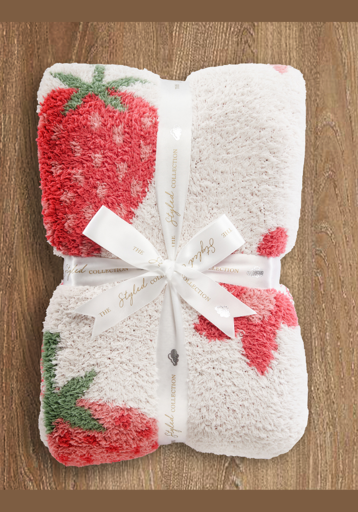 Strawberry + Daisy Buttery Blanket- Stroller Pre Order Nov 14th