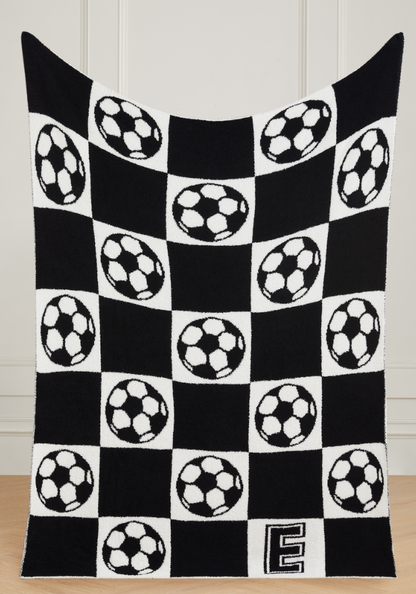 Varsity Collection: Soccer w/ Initial Buttery Blanket