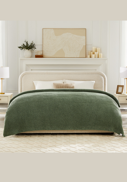 Waffle Knit Buttery Blanket- King Size