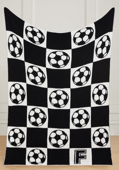 Varsity Collection: Soccer w/ Initial Buttery Blanket
