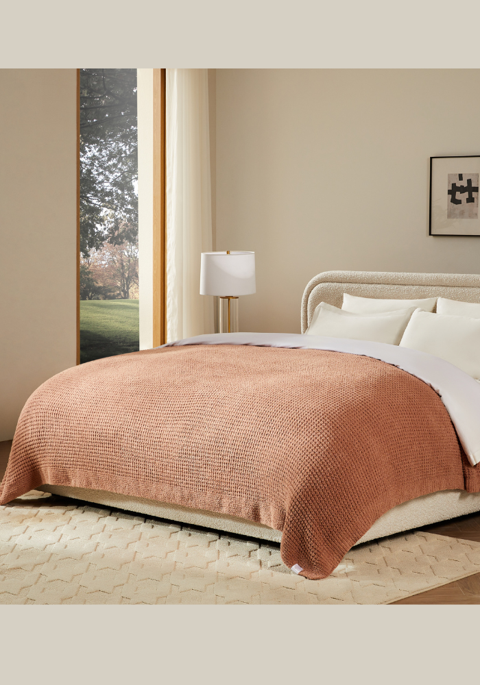 Waffle Knit Buttery Blanket- King Size