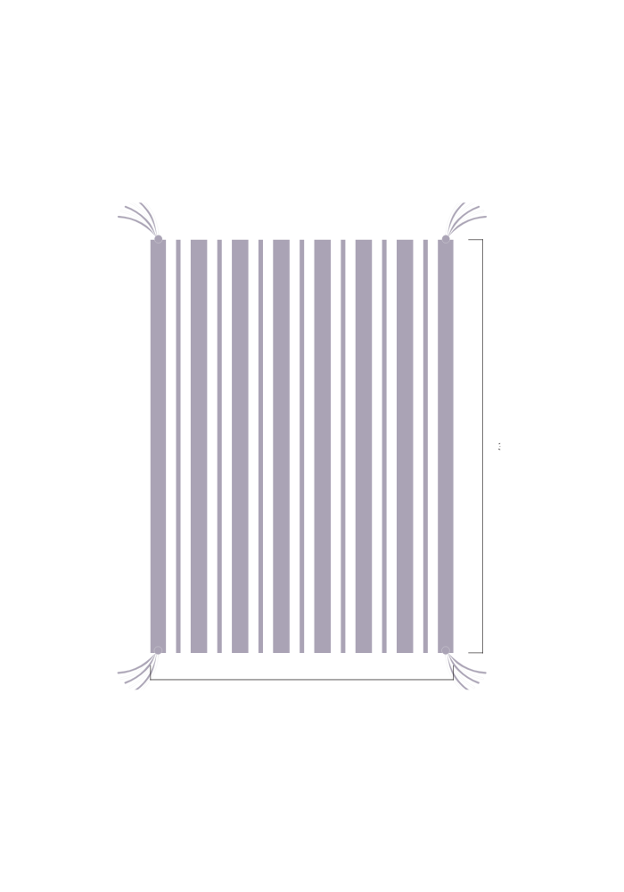 3D Stripe w/ Tassels- Stroller