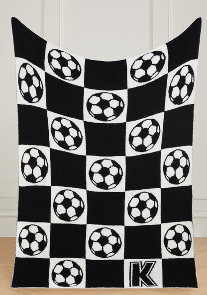 Varsity Collection: Soccer w/ Initial Buttery Blanket