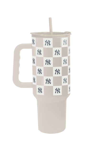 NY Yankees Check Drinkware- 40oz