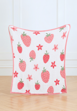 Strawberry + Daisy Buttery Blanket- Childrens