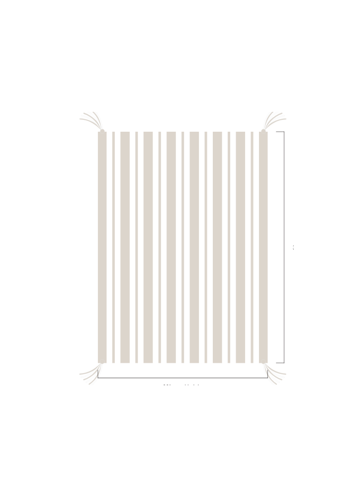 3D Stripe w/ Tassels- Stroller