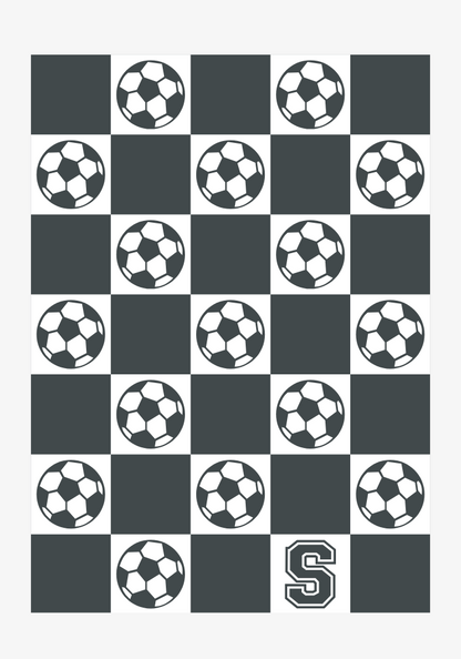 Varsity Collection: Soccer w/ Initial Buttery Blanket