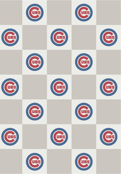 MLB Buttery Blanket- Neutral Check